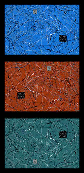 Eva Sova Black Square, Triptych 2, 1/200