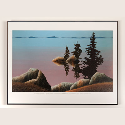Example, Float Mounted Open Edition on Paper, "A Distant Horizon" by Ken Kirkby