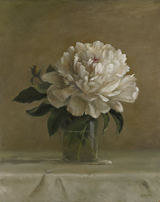 Cindy Revell, Peony Shimmer, Open Edition, Rag Paper, Float Mounted